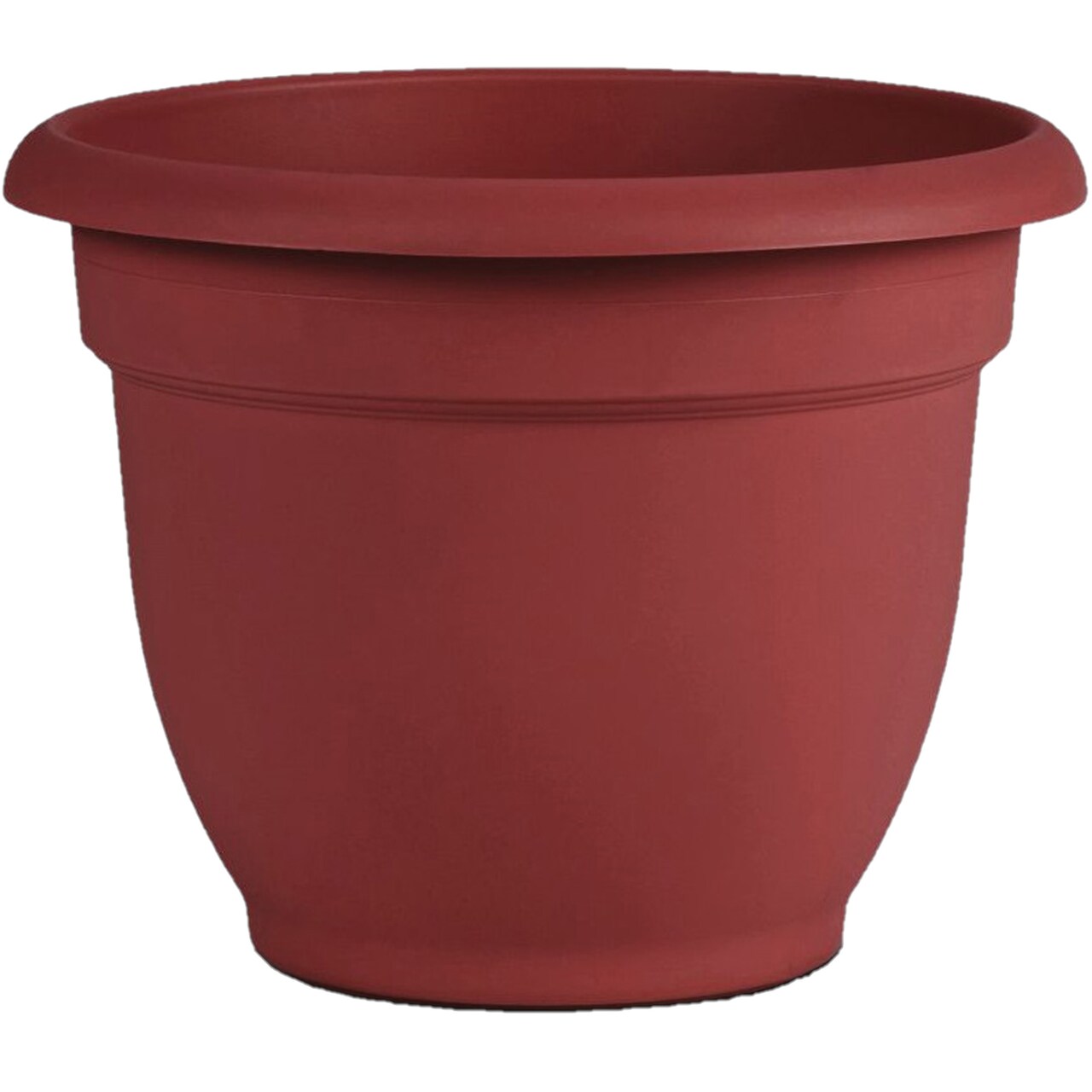Bloem Ariana Pot Planter: 12" - Burnt Red - Durable Resin Pot, Indoor and Outdoor Use, Gardening, Self Watering Disk Included, 3 Gallon Capacity